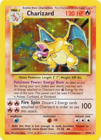 Charizard - Base Set - Holo Rare (Lightly Played)